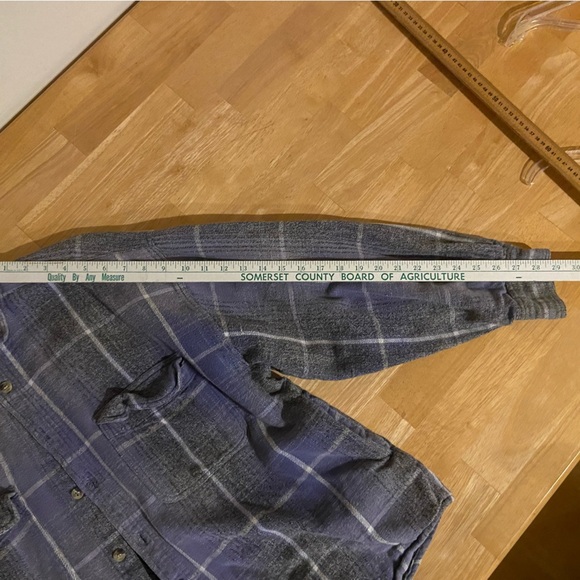 Vintage 90s Plaid Button Up Shirt Mens Large Protest Purple Grunge Nirvana - Picture 13 of 14